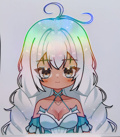 [OC] Rosileah the Winter Butterfly (Version #2) Anime Girl Sticker! Water-Resistant Vinyl Sticker!