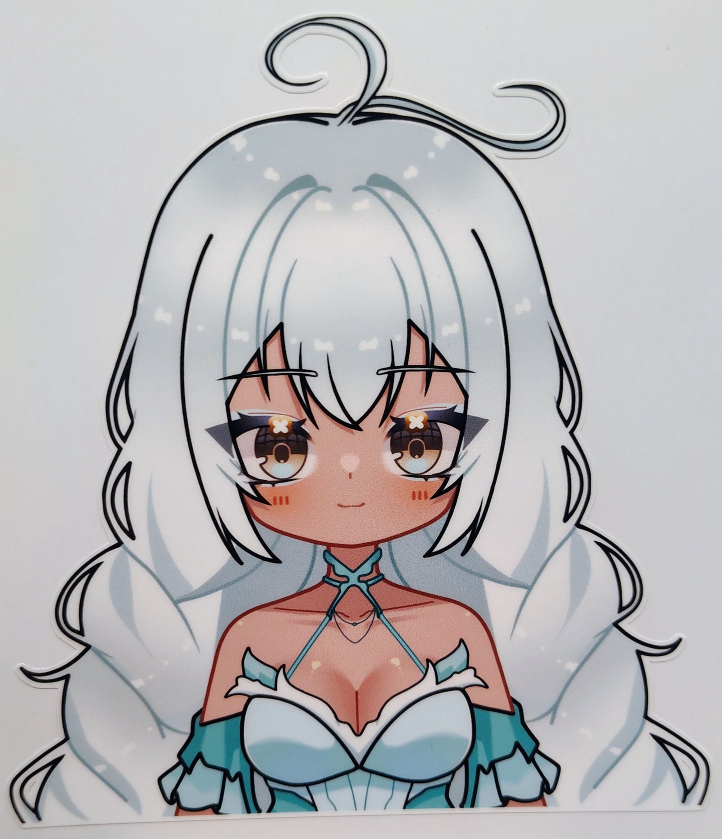 [OC] Rosileah the Winter Butterfly (Version #2) Anime Girl Sticker! Water-Resistant Vinyl Sticker!