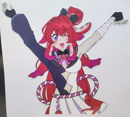[Vtuber] BerryCrepe Fan Art Sticker! Holographic Versions Available! Water-Resistant Vinyl Sticker!