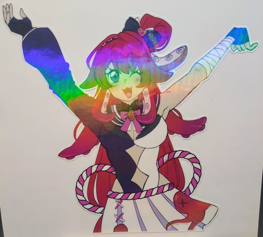 [Vtuber] BerryCrepe Fan Art Sticker! Holographic Versions Available! Water-Resistant Vinyl Sticker!