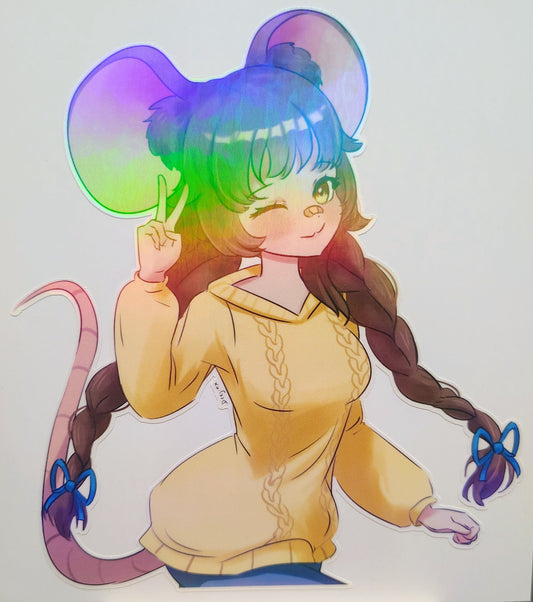 [VTuber] ZumiVT Fan Art Sticker! Holographic Versions Available! Water-Resistant Vinyl Sticker!