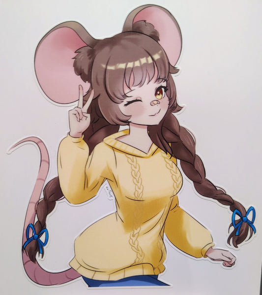 [VTuber] ZumiVT Fan Art Sticker! Holographic Versions Available! Water-Resistant Vinyl Sticker!