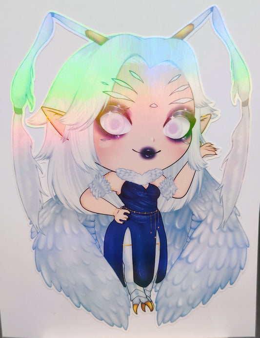 [VTuber] zebiiLIVE Fan Art Sticker! Holographic Versions Available! Water-Resistant Vinyl Sticker!
