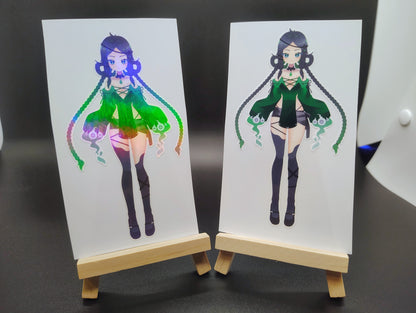 [OC] Yumikaze Phallura Anime Girl Sticker! Holographic Versions Available! Water-Resistant Vinyl Sticker!