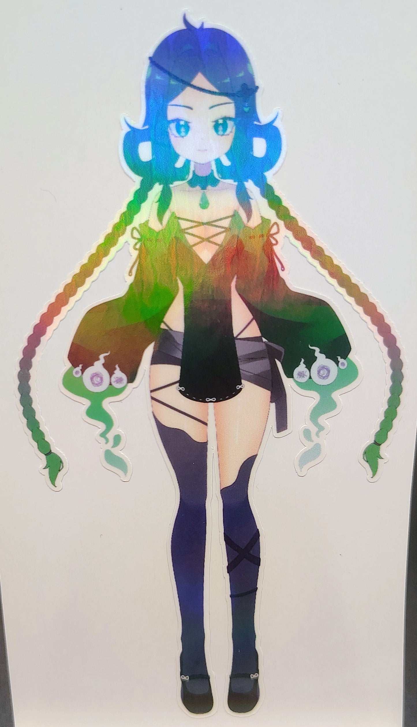 [OC] Yumikaze Phallura Anime Girl Sticker! Holographic Versions Available! Water-Resistant Vinyl Sticker!