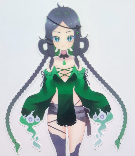 [OC] Yumikaze Phallura Anime Girl Sticker! Holographic Versions Available! Water-Resistant Vinyl Sticker!