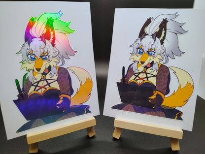 [VTuber] Seosaur Fan Art Sticker! Holographic Versions Available! Water-Resistant Vinyl Sticker!