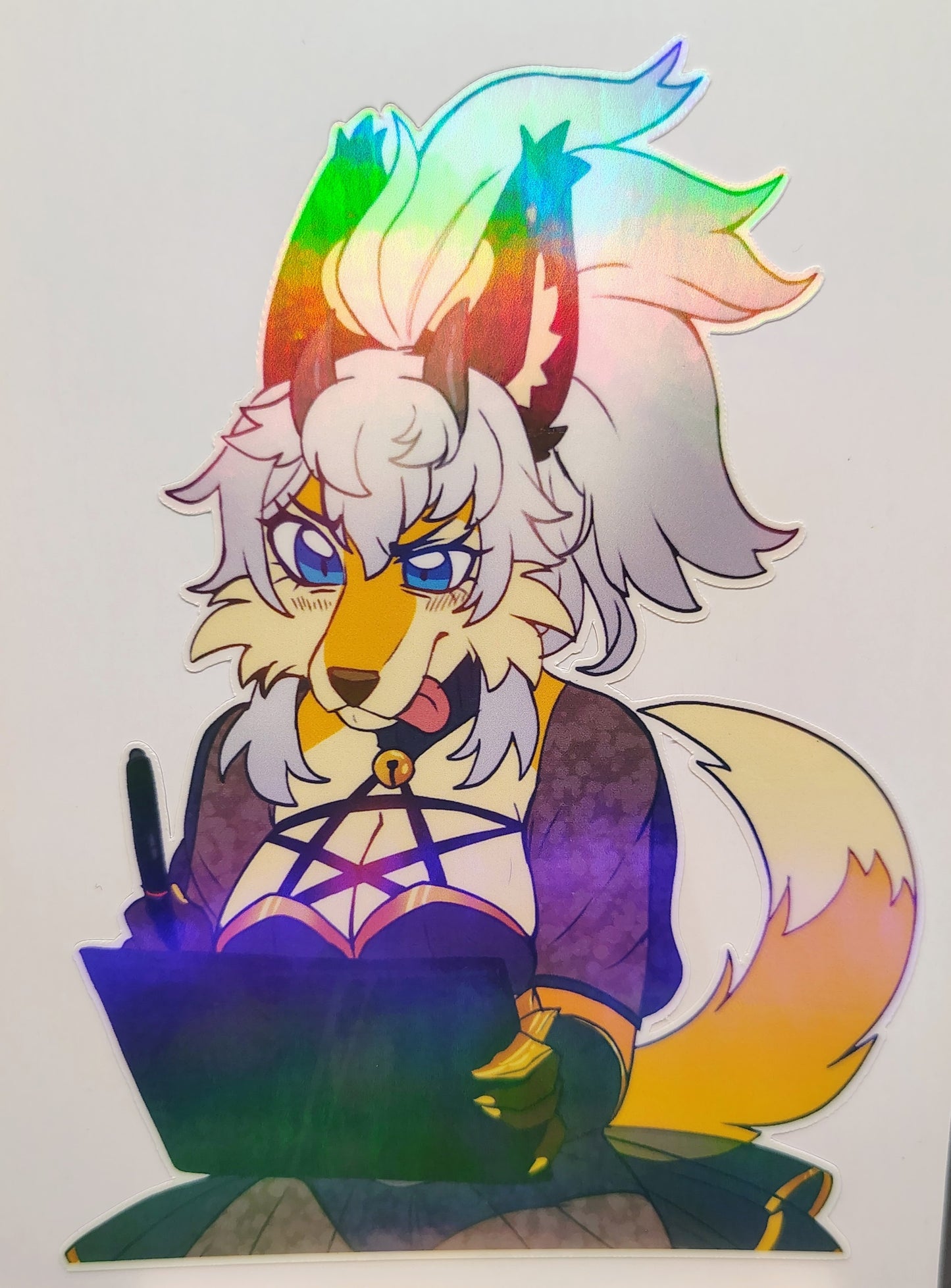 [VTuber] Seosaur Fan Art Sticker! Holographic Versions Available! Water-Resistant Vinyl Sticker!