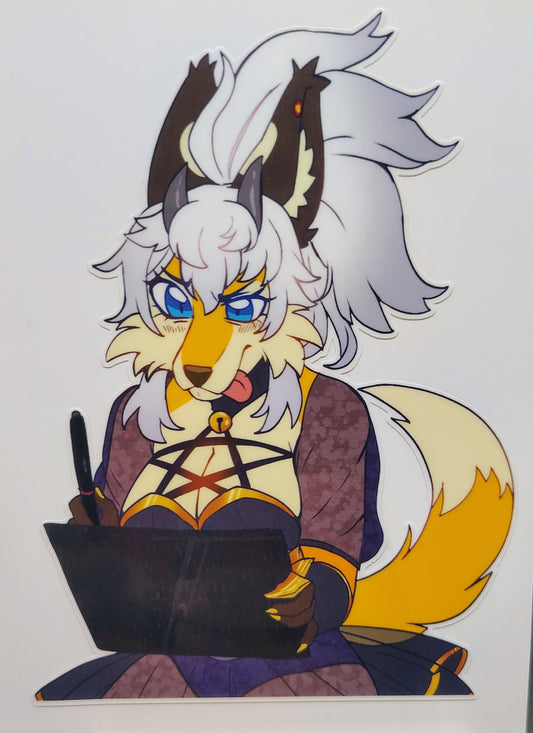 [VTuber] Seosaur Fan Art Sticker! Holographic Versions Available! Water-Resistant Vinyl Sticker!