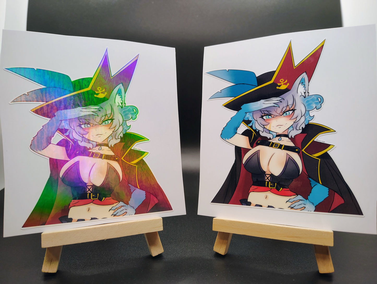 [VTuber] Captain Dandyfloss Fan Art Sticker! Holographic Versions Available! Water-Resistant Vinyl Sticker!