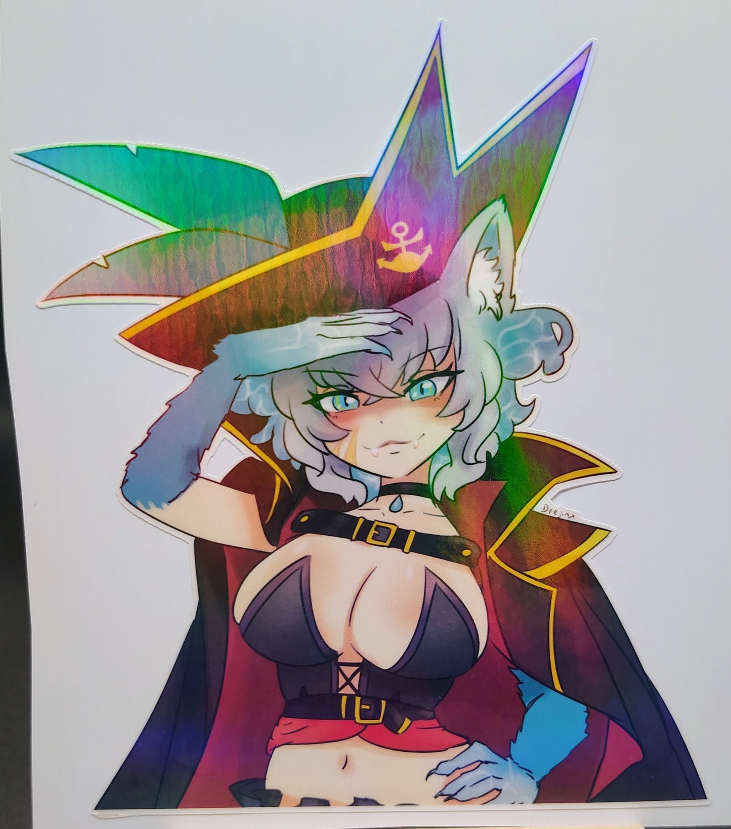 [VTuber] Captain Dandyfloss Fan Art Sticker! Holographic Versions Available! Water-Resistant Vinyl Sticker!