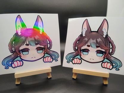 [OC] Marisa Chocomint Anime Girl Sticker! Tired Stare Version!