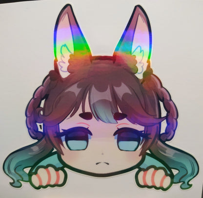 [OC] Marisa Chocomint Anime Girl Sticker! Tired Stare Version!