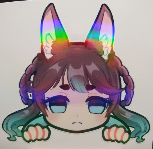 [OC] Marisa Chocomint Anime Girl Sticker! Tired Stare Version!