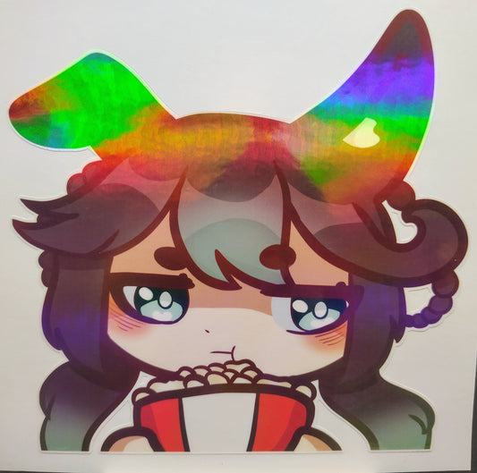 [OC] Marisa Chocomint Anime Girl Sticker! Bored Popcorn Version!