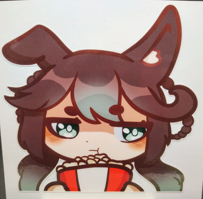 [OC] Marisa Chocomint Anime Girl Sticker! Bored Popcorn Version!
