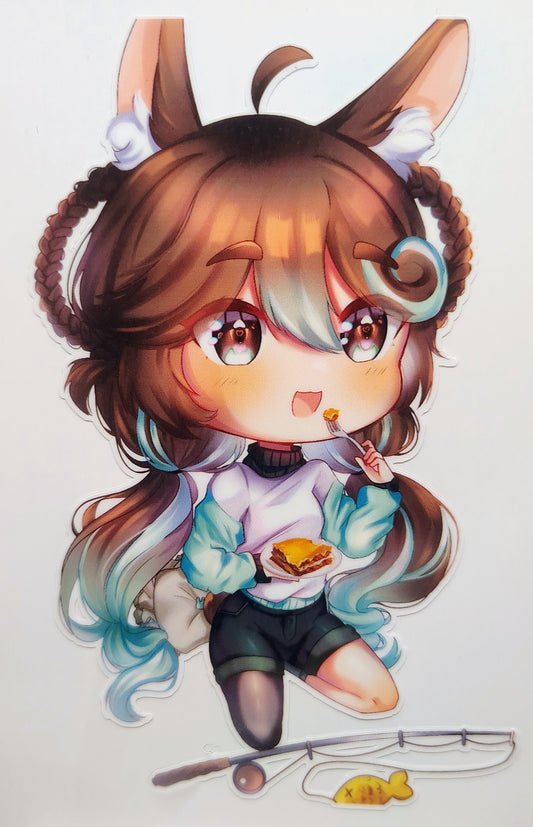 [OC] Marisa Chocomint Anime Girl Sticker! Fishing Break Chibi Version!