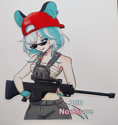 [VTuber] Kourra 360 No Scope Fan Art Sticker!