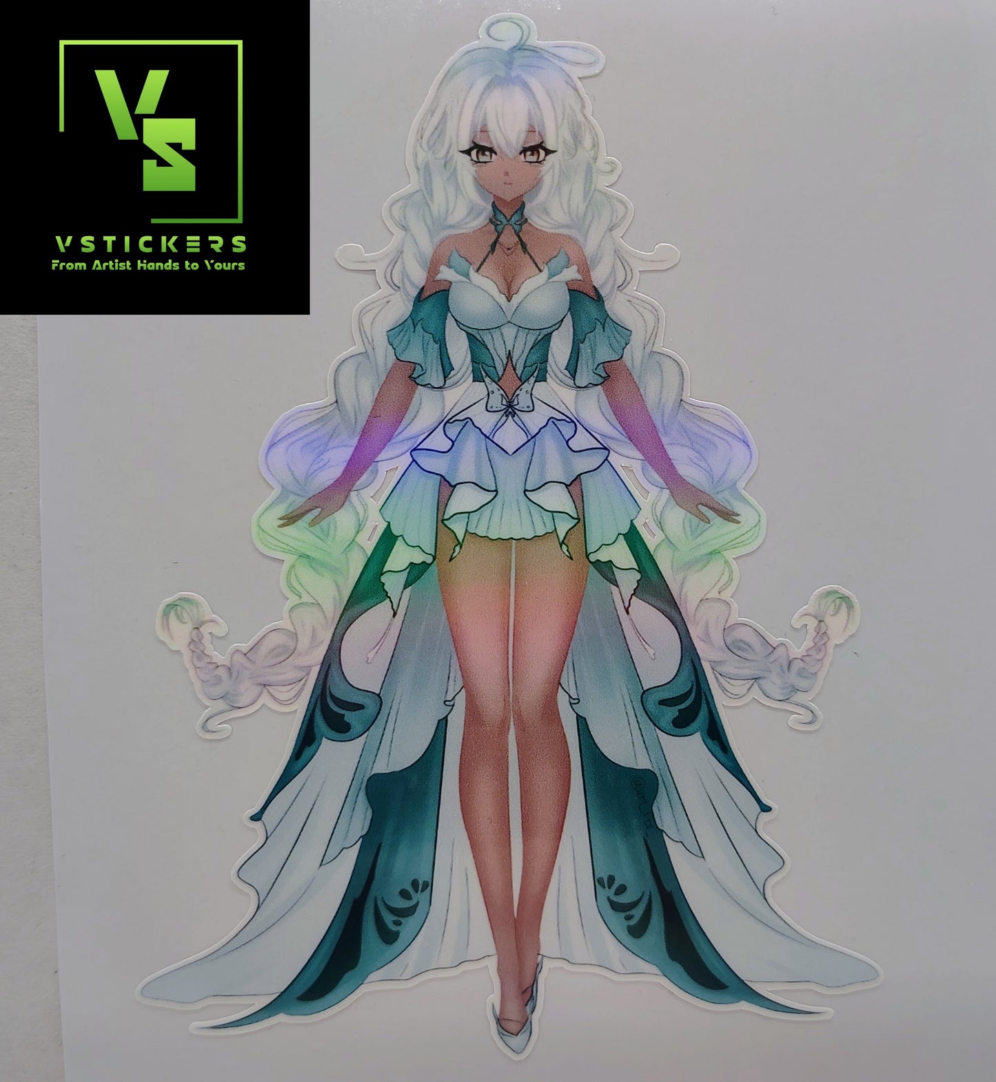 [OC] Rosileah the Winter Butterfly Anime Girl Sticker! Water-Resistant Vinyl Sticker!