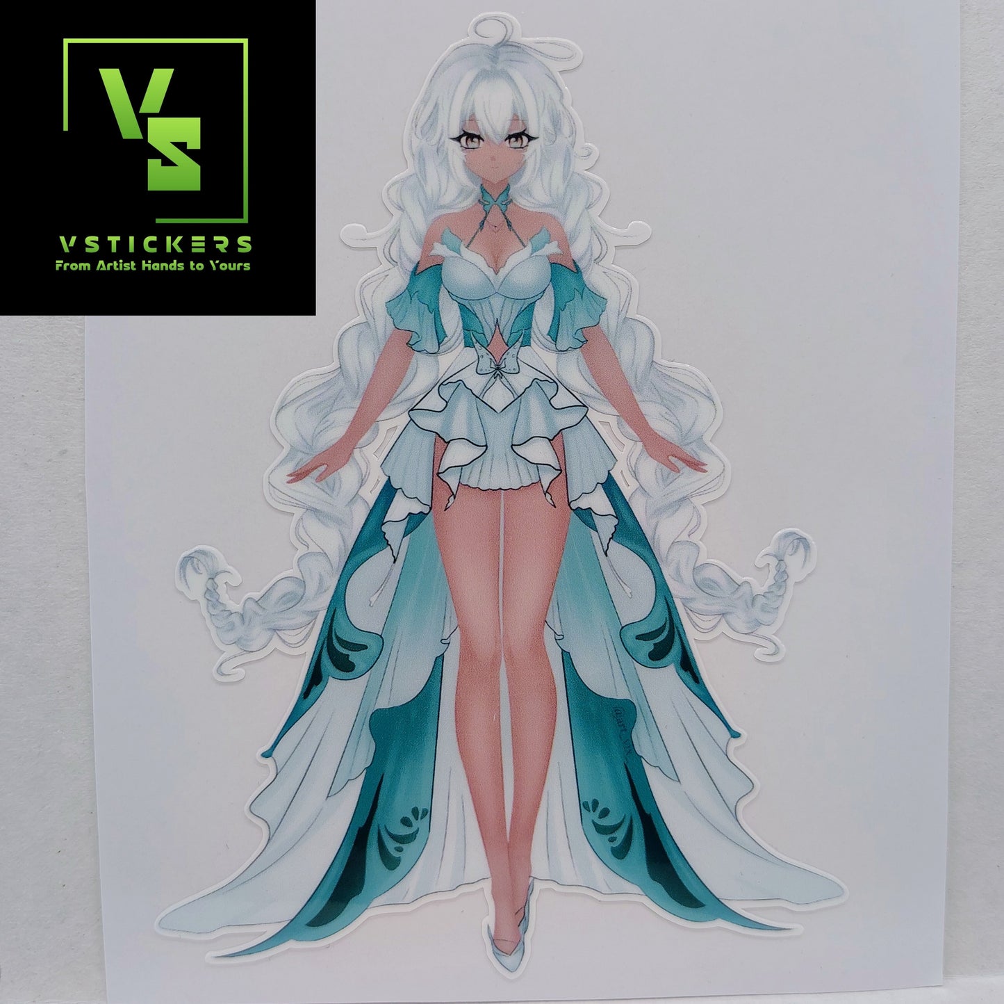 [OC] Rosileah the Winter Butterfly Anime Girl Sticker! Water-Resistant Vinyl Sticker!