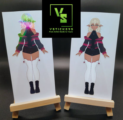 [OC] Selene X the Assassin Anime Girl Sticker! Water-Resistant Vinyl Sticker!