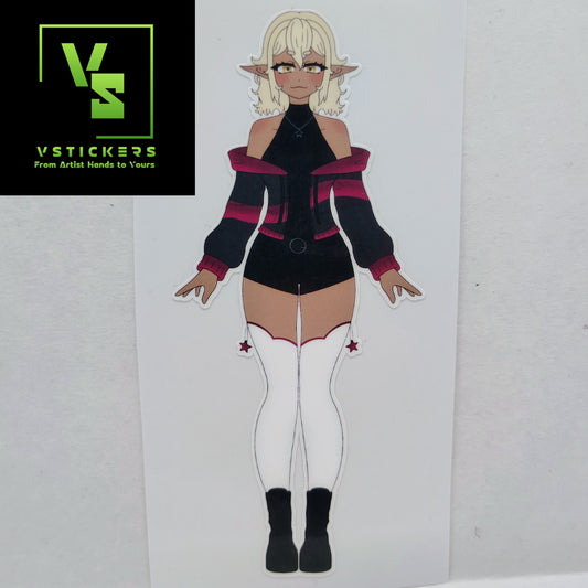 [OC] Selene X the Assassin Anime Girl Sticker! Water-Resistant Vinyl Sticker!