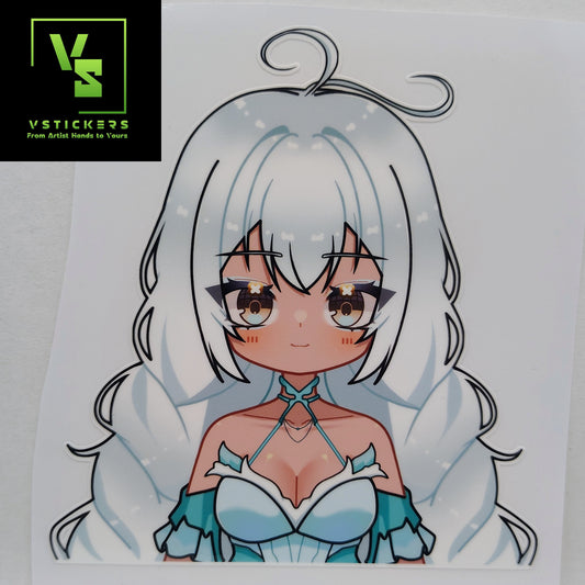 [OC] Rosileah the Winter Butterfly (Version #2) Anime Girl Sticker! Water-Resistant Vinyl Sticker!
