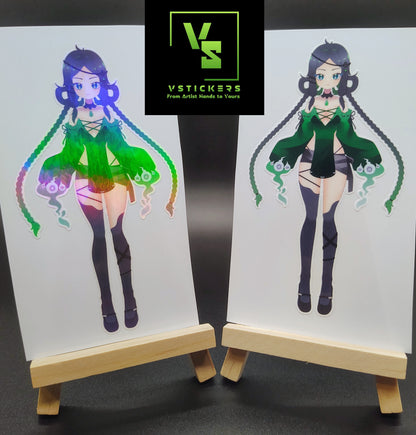 [OC] Yumikaze Phallura Anime Girl Sticker! Holographic Versions Available! Water-Resistant Vinyl Sticker!