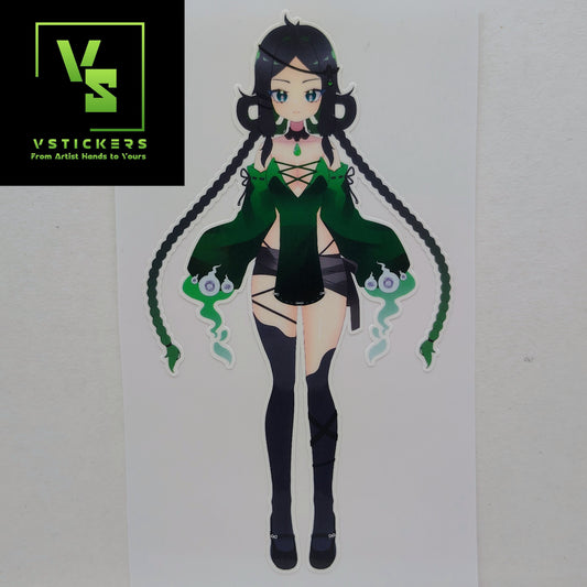 [OC] Yumikaze Phallura Anime Girl Sticker! Holographic Versions Available! Water-Resistant Vinyl Sticker!
