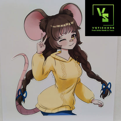 [VTuber] ZumiVT Fan Art Sticker! Holographic Versions Available! Water-Resistant Vinyl Sticker!