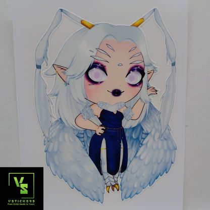 [VTuber] zebiiLIVE Fan Art Sticker! Holographic Versions Available! Water-Resistant Vinyl Sticker!