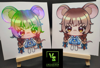 [VTuber] Chibi ZumiVT Fan Art Sticker! Holographic Versions Available! Water-Resistant Vinyl Sticker!