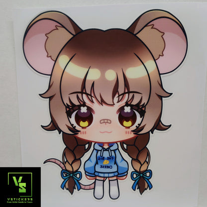 [VTuber] Chibi ZumiVT Fan Art Sticker! Holographic Versions Available! Water-Resistant Vinyl Sticker!