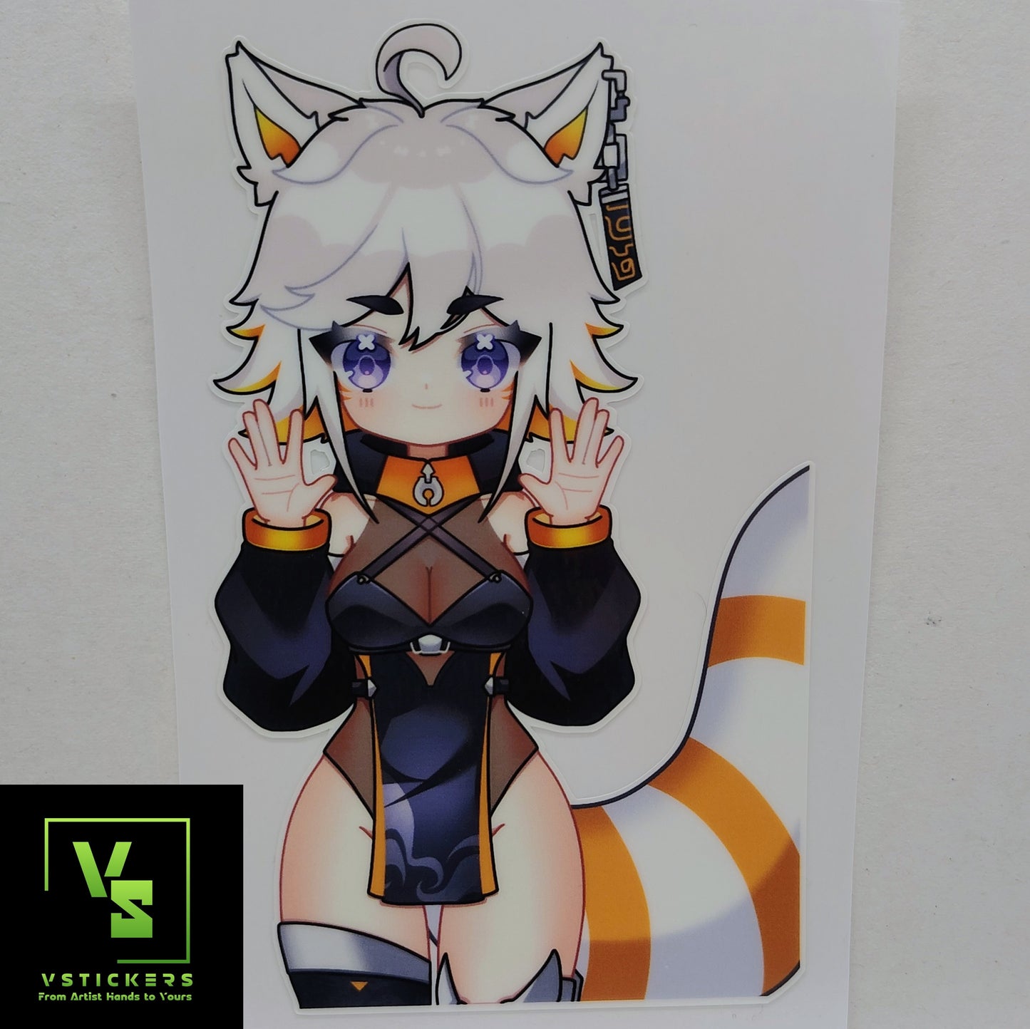 [VTuber] Deme Fan Art Sticker! Holographic Versions Available! Water-Resistant Vinyl Sticker!