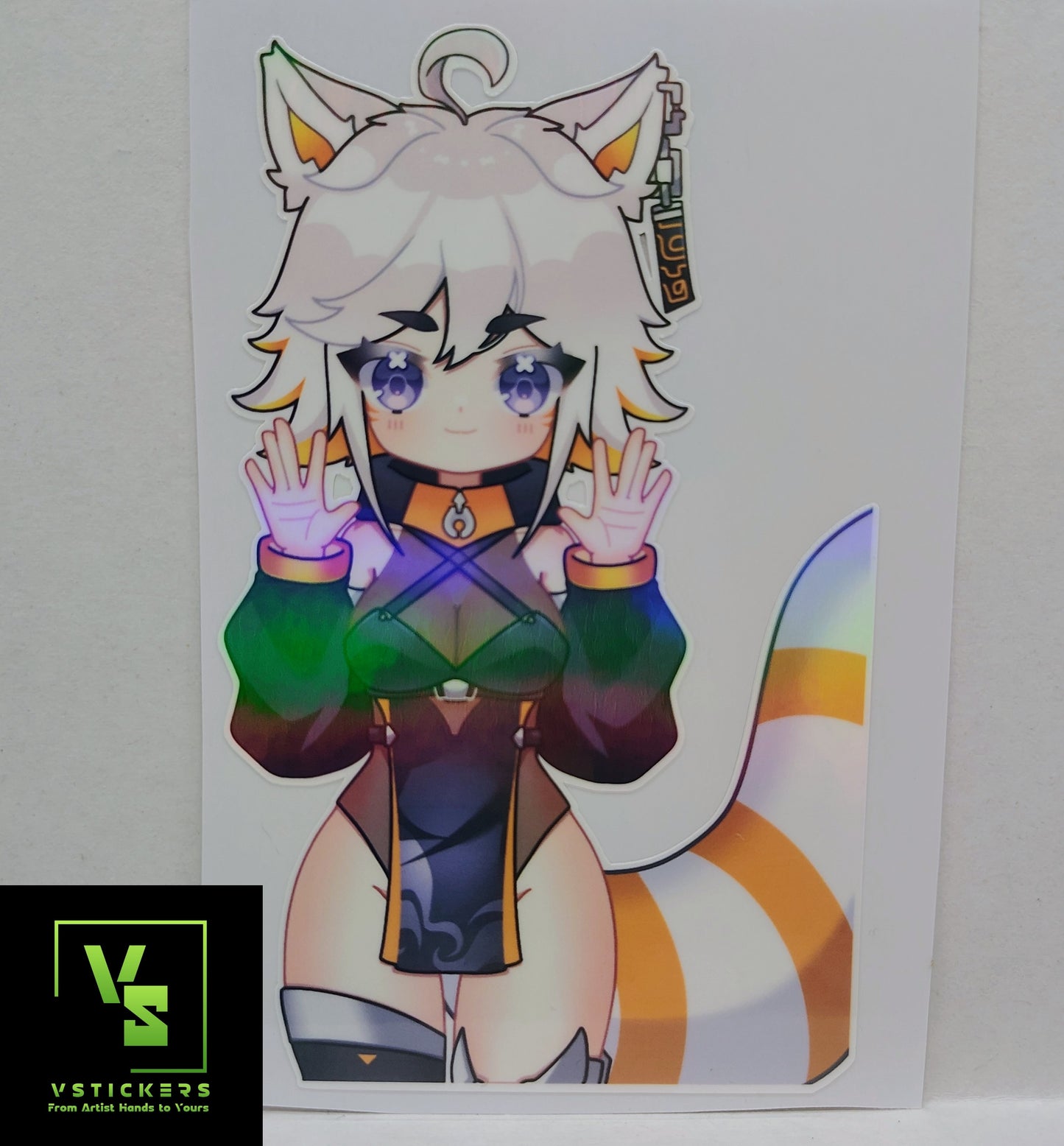 [VTuber] Deme Fan Art Sticker! Holographic Versions Available! Water-Resistant Vinyl Sticker!