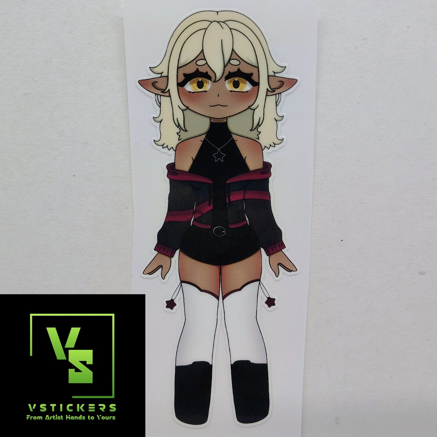 [OC] Chibi Selene X the Assassin Anime Girl Sticker! Water-Resistant Vinyl Sticker!