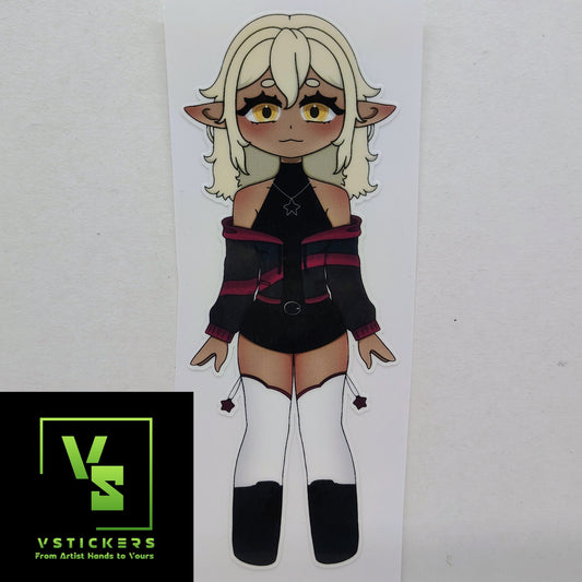 [OC] Chibi Selene X the Assassin Anime Girl Sticker! Water-Resistant Vinyl Sticker!