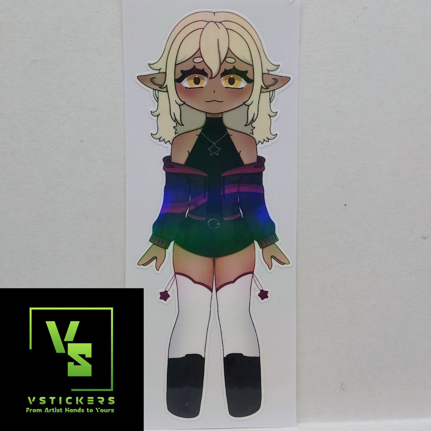 [OC] Chibi Selene X the Assassin Anime Girl Sticker! Water-Resistant Vinyl Sticker!
