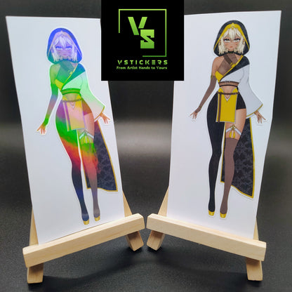 [OC] Selene X Assassin Outfit Anime Girl Sticker! Holographic Versions Available! Water-Resistant Vinyl Sticker!