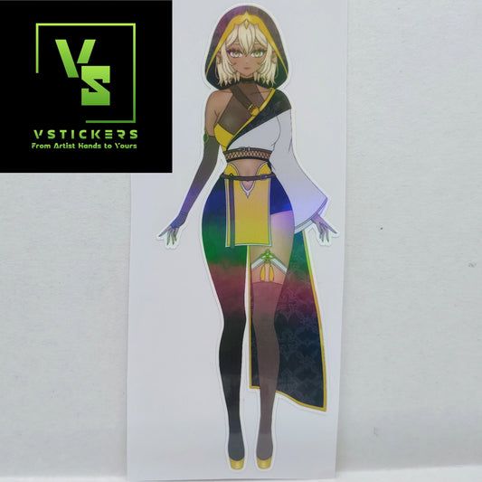 [OC] Selene X Assassin Outfit Anime Girl Sticker! Holographic Versions Available! Water-Resistant Vinyl Sticker!