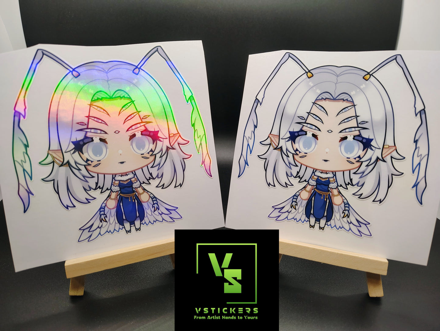 [VTuber] zebiiLIVE Chibi Fan Art Sticker! Holographic Versions Available! Water-Resistant Vinyl Sticker!