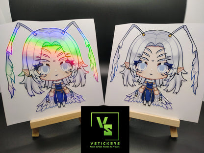 [VTuber] zebiiLIVE Chibi Fan Art Sticker! Holographic Versions Available! Water-Resistant Vinyl Sticker!
