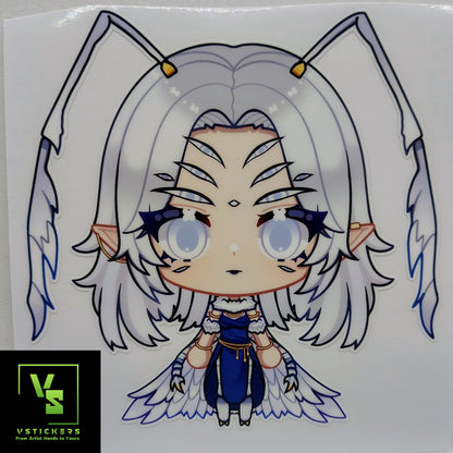 [VTuber] zebiiLIVE Chibi Fan Art Sticker! Holographic Versions Available! Water-Resistant Vinyl Sticker!