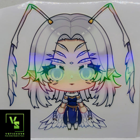 [VTuber] zebiiLIVE Chibi Fan Art Sticker! Holographic Versions Available! Water-Resistant Vinyl Sticker!