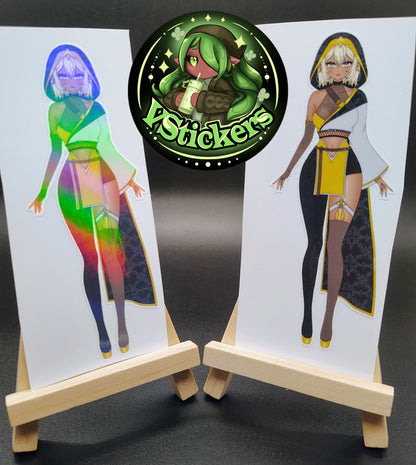 [OC] Selene X Assassin Outfit Anime Girl Sticker! Holographic Versions Available! Water-Resistant Vinyl Sticker!