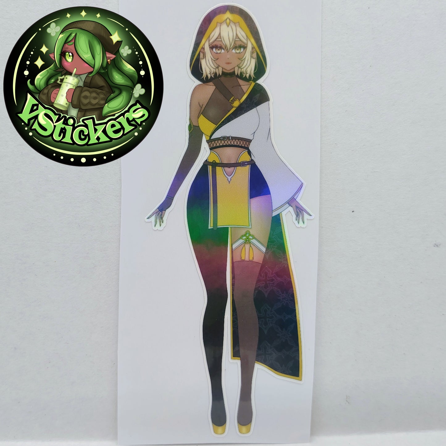 [OC] Selene X Assassin Outfit Anime Girl Sticker! Holographic Versions Available! Water-Resistant Vinyl Sticker!