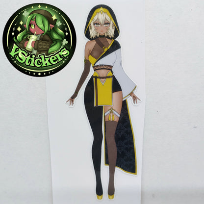 [OC] Selene X Assassin Outfit Anime Girl Sticker! Holographic Versions Available! Water-Resistant Vinyl Sticker!