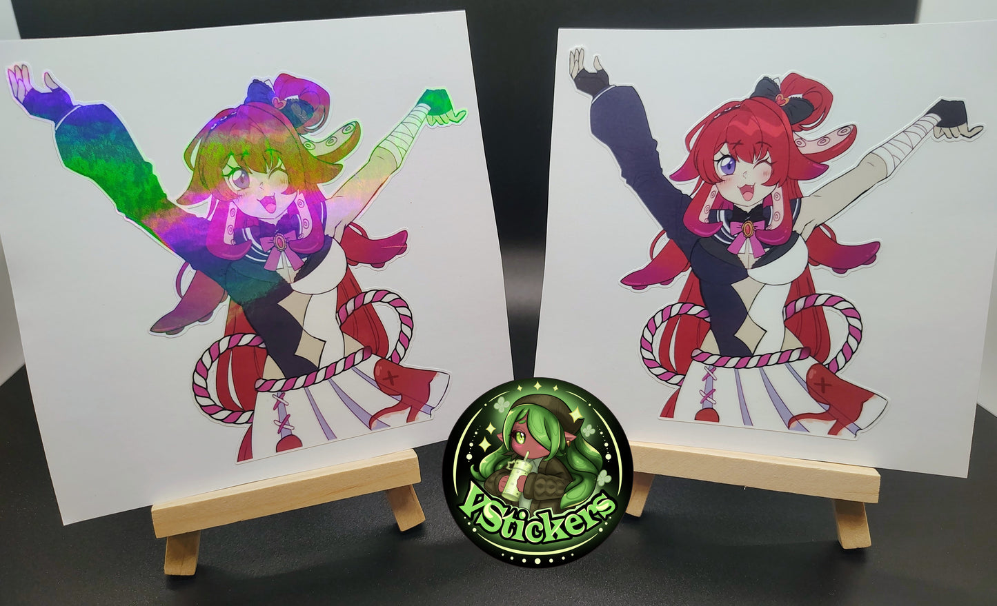 [Vtuber] BerryCrepe Fan Art Sticker! Holographic Versions Available! Water-Resistant Vinyl Sticker!