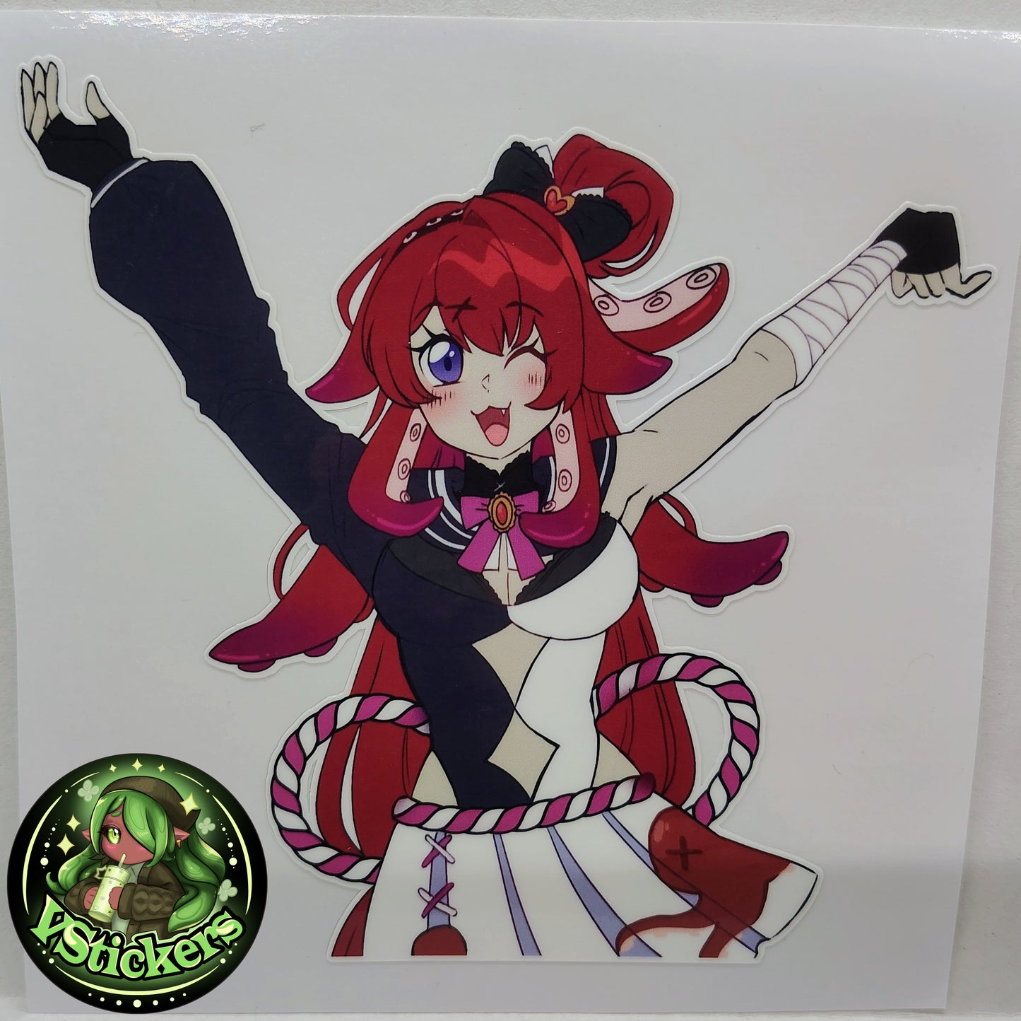[Vtuber] BerryCrepe Fan Art Sticker! Holographic Versions Available! Water-Resistant Vinyl Sticker!