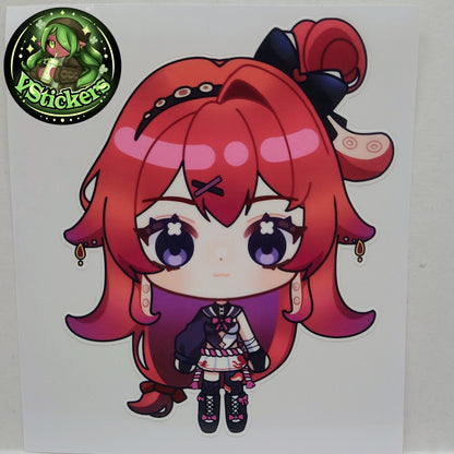 [VTuber] BerryCrepe Chibi Fan Art Sticker! Holographic Versions Available! Water-Resistant Vinyl Sticker!